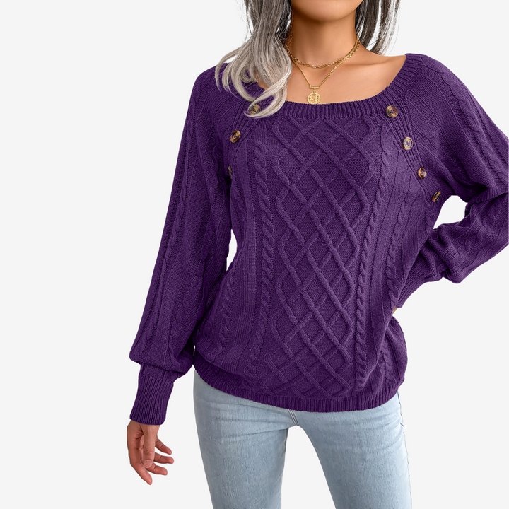 Meli™ Pull à Boutons Décoratifs