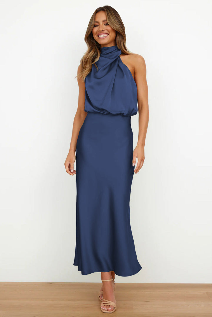 Veleta | Robe longue en satin