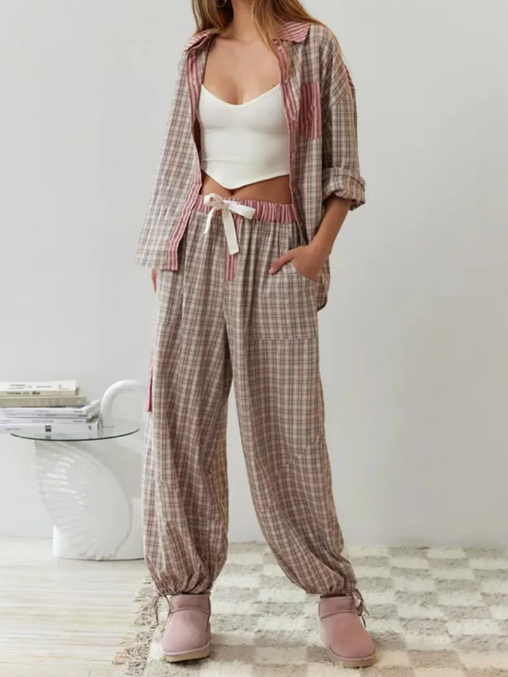 Sophie™ | Pyjama à carreaux deux pièces