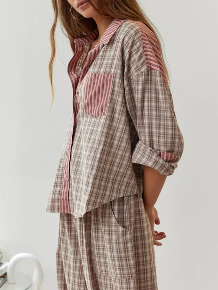 Sophie™ | Pyjama à carreaux deux pièces