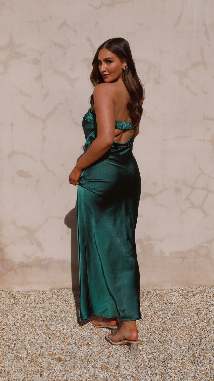 Thesa | Robe en satin sans manches