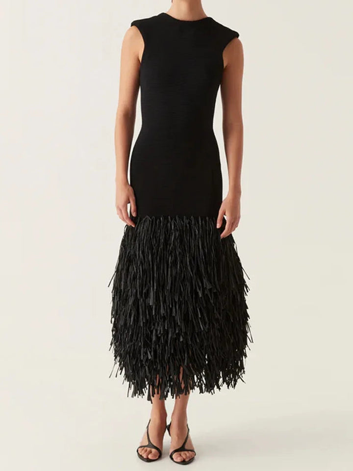 Ana | Robe longue à franges